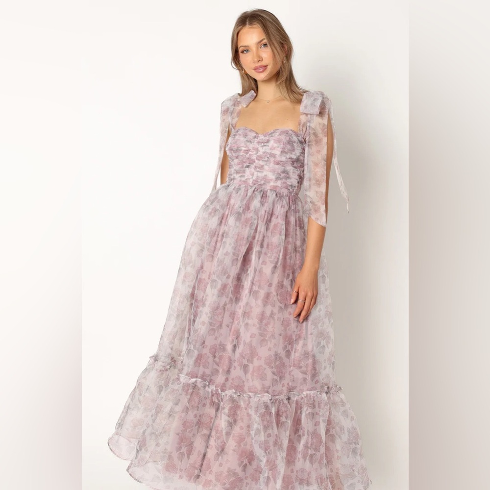 Petal + Pup FLORET MIDI DRESS - DARK PURPLE